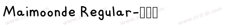Maimoonde Regular字体转换